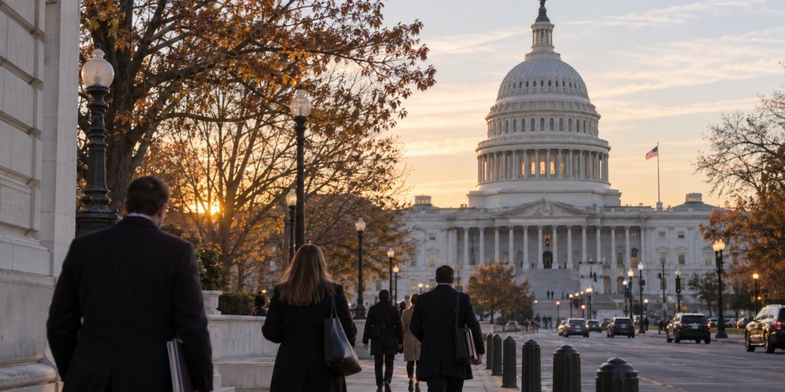 Capitolio de Estados Unidos en Washington D. C., sede del Congreso, en el contexto del debate sobre el déficit fiscal estadounidense.
