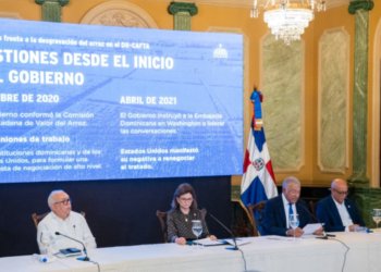 Autoridades dominicanas participan en una reunión oficial sobre la defensa de la producción nacional de arroz frente a Estados Unidos